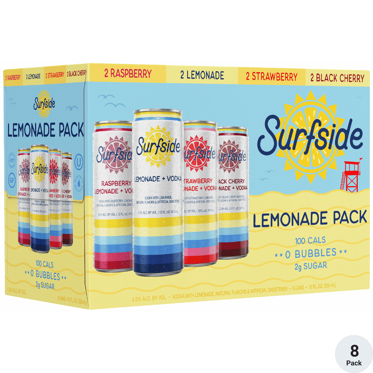 SURFSIDE LEMONADE VARIETY 8PK CAN