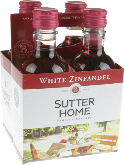 SUTTER HOME WHITE ZINFANDEL 187ML 4PK