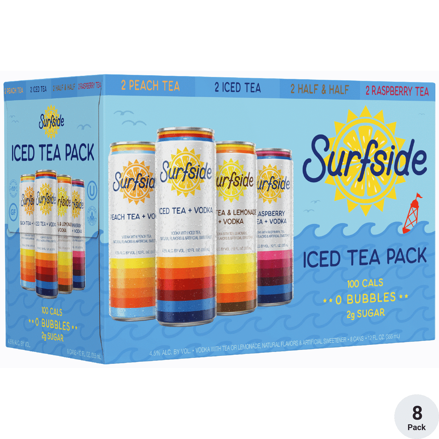 SURFSIDE ICED TEA VARIETY 8PK CAN